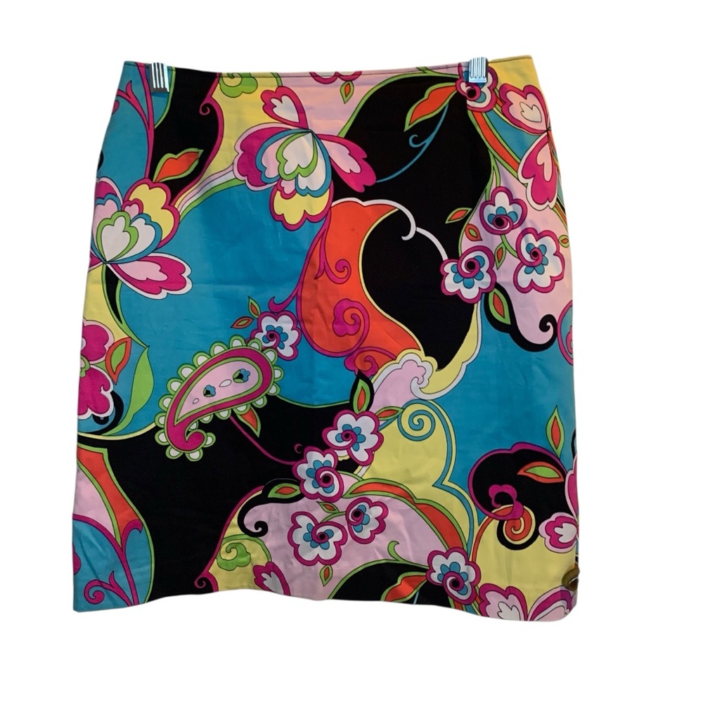 Melly M Multi color Knee-Length Pencil Skirt